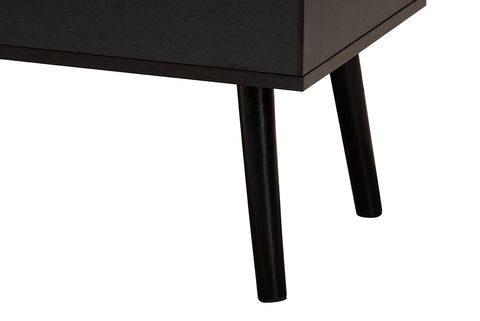 Baxton Studio Roden Modern Two-Tone Black And Espresso Brown Finished ... throughout Rediscovering the Charm of Mid-Century Modern Coffee Tables